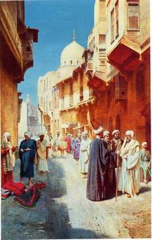 Arab or Arabic people and life. Orientalism oil paintings  413